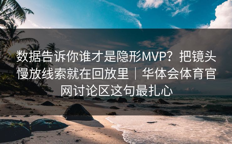 数据告诉你谁才是隐形MVP？把镜头慢放线索就在回放里｜华体会体育官网讨论区这句最扎心
